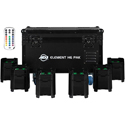 ADJ ELE600 Element H6 Pak Wireless DMX Lighting System with 6 IP54 LED Fixtures w/Case - Black